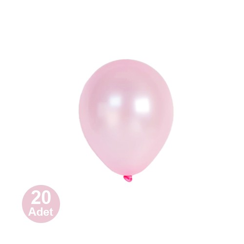 5 İnch Mini Pembe Metalik Balon 20 Adet, fiyatı
