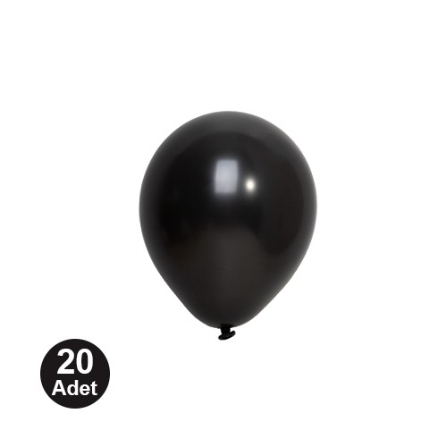 5 İnch Pastel Mini Siyah Balon 20 Adet, fiyatı