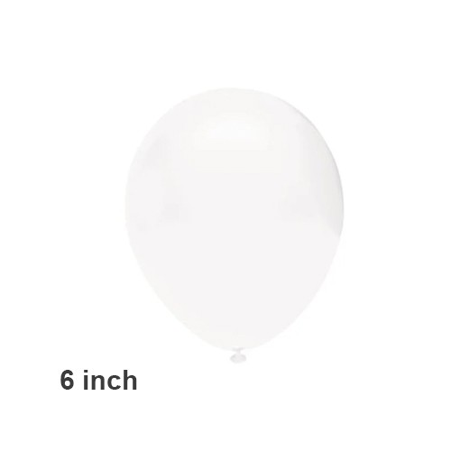 6 İnch Mini Beyaz Balon 20 Adet, fiyatı