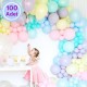 Makaron Pastel Balon Karışık Renk 100 Adet, fiyatı