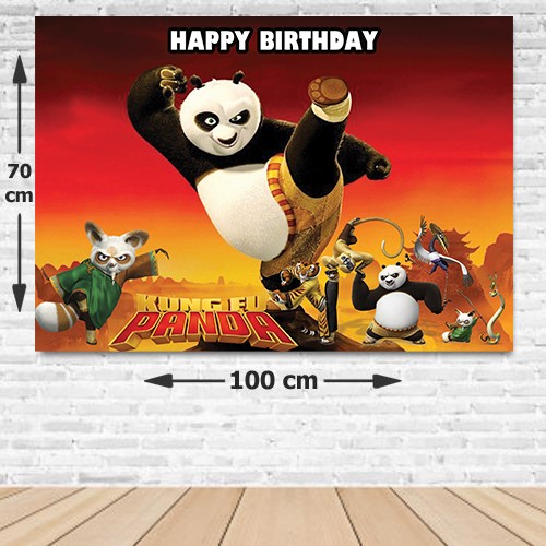 Kung Fu Panda Doğum Günü Afişi Fotosuz 70*100 cm, fiyatı