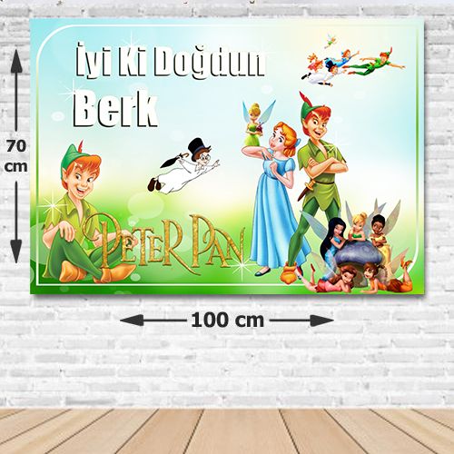 Peter Pan Doğum Günü Parti Afişi 70*100 cm, fiyatı