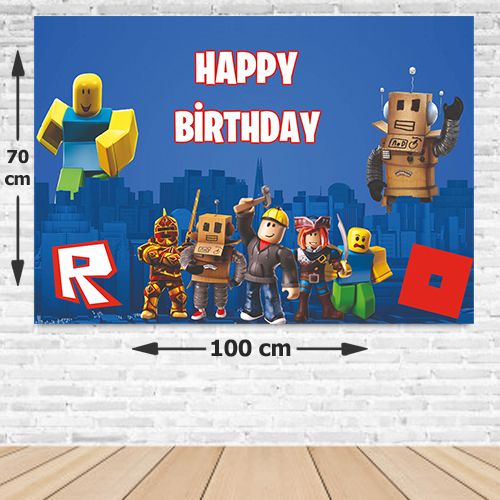Roblox Doğum Günü Parti Afişi 70*100 cm, fiyatı