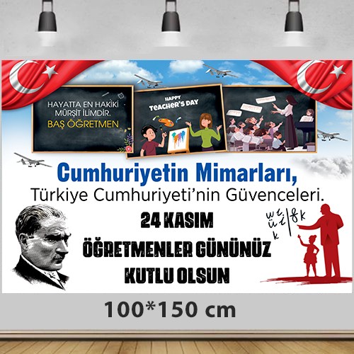 24 Kasım Öğretmenler Günü Afişi 100*150 cm, fiyatı