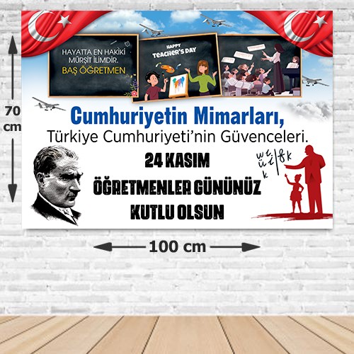 24 Kasım Öğretmenler Günü Afişi 70*100 cm, fiyatı