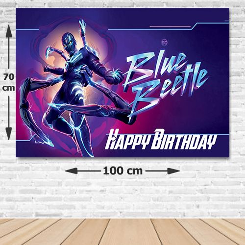 Blue Beetle Doğum Günü Afişi 70*100 cm, fiyatı