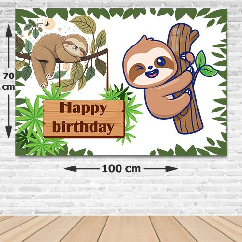 Sloth Doğum Günü Afişi 70*100 cm, fiyatı