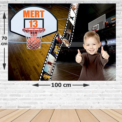 Basketbol Doğum Günü Parti Afişi 70*100 cm, fiyatı
