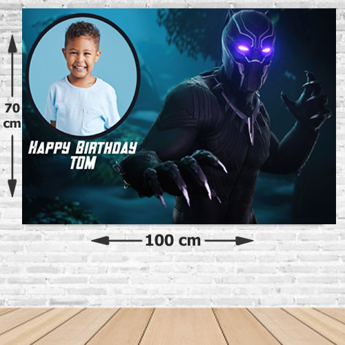 Black Panther Doğum Günü Parti Afişi 70*100 cm, fiyatı