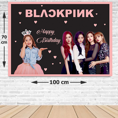 Black Pink Doğum Günü Parti Afişi 70*100 cm, fiyatı