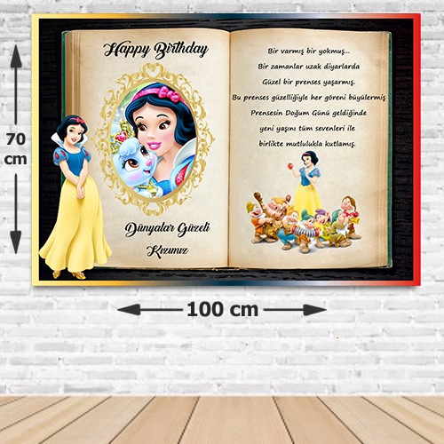 Pamuk Prenses Doğum Günü Parti Afişi 70*100 cm, fiyatı
