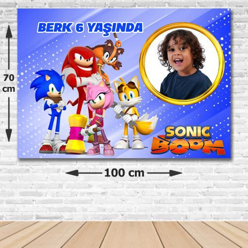 Sonic Boom Doğum Günü Parti Afişi Erkek 70*100 cm, fiyatı