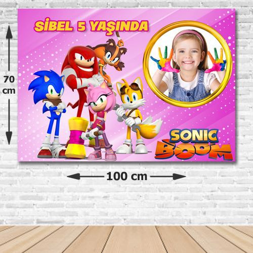 Sonic Boom Doğum Günü Parti Afişi Kız 70*100 cm, fiyatı