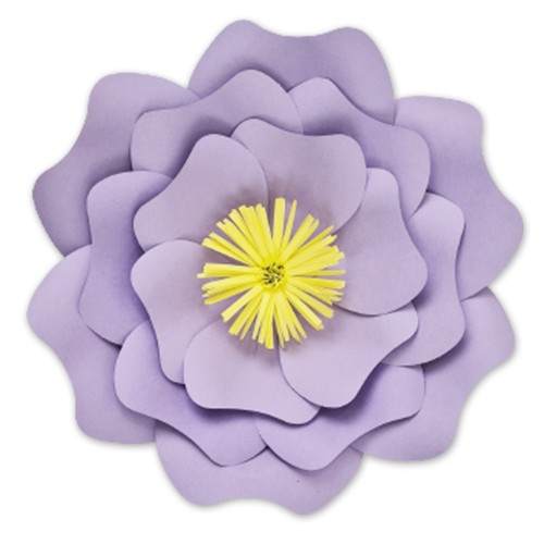 Lila Kağıt Çiçek (Gül Kalıp) 1 Adet 30 cm, fiyatı
