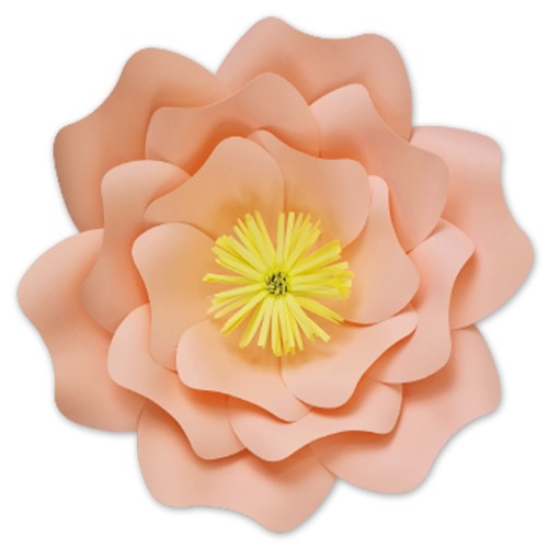 Somon Rengi Kağıt Çiçek (Gül Kalıp) 1 Adet 30 cm, fiyatı