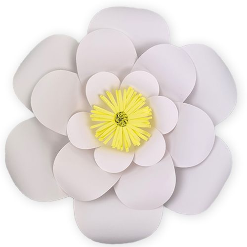 Beyaz Kağıt Çiçek 1 Adet (30 cm), fiyatı
