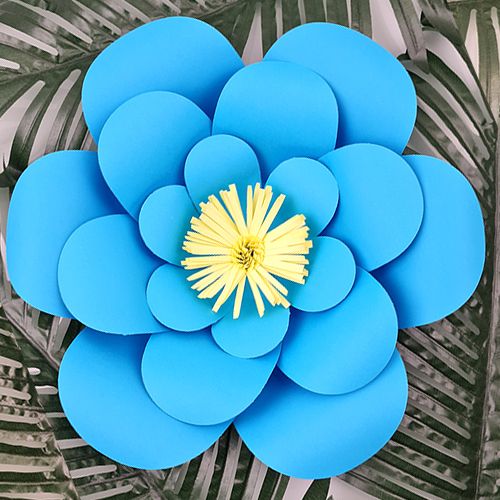 Boncuk Mavi Kağıt Çiçek 1 Adet (30 cm), fiyatı