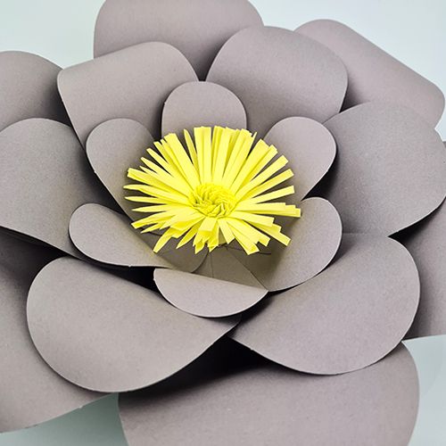 Gri Renk Kağıt Çiçek 1 Adet (30 cm), fiyatı