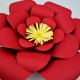 Kırmızı Kağıt Çiçek 1 Adet (30 cm), fiyatı
