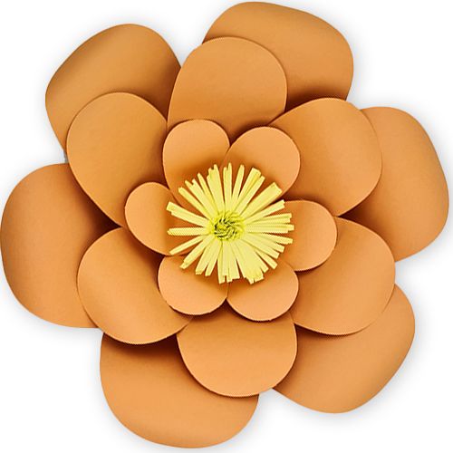 Mat Turuncu Kağıt Çiçek 1 Adet (30 cm), fiyatı