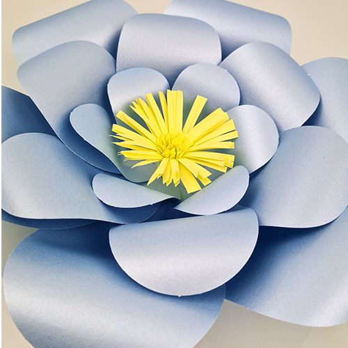 Metalik Mavi Kağıt Çiçek 1 Adet (30 cm), fiyatı