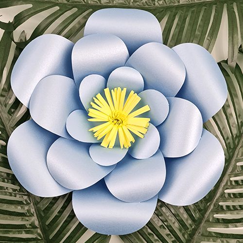 Metalik Mavi Kağıt Çiçek 1 Adet (30 cm), fiyatı