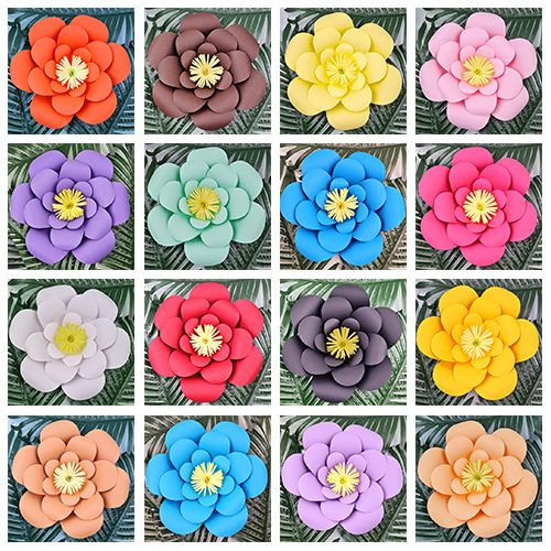 Renkli Kağıt Çiçekler 1 Adet (30 cm), fiyatı