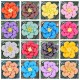 Renkli Kağıt Çiçekler 1 Adet (30 cm), fiyatı