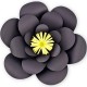 Siyah Kağıt Çiçek 1 Adet (30 cm), fiyatı