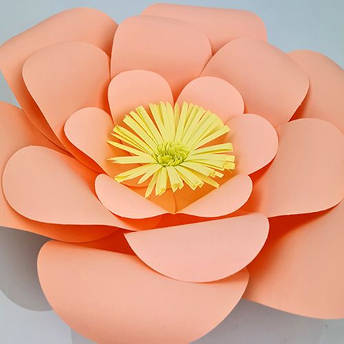 Somon Rengi Kağıt Çiçek 1 Adet (30 cm), fiyatı