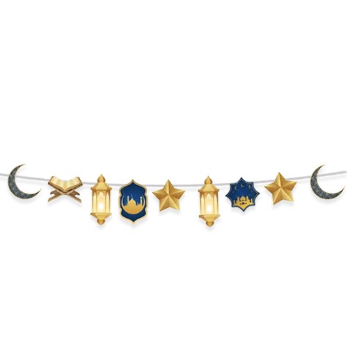 Ramazan Dekoratif Süs Mavi Gold 140 cm, fiyatı