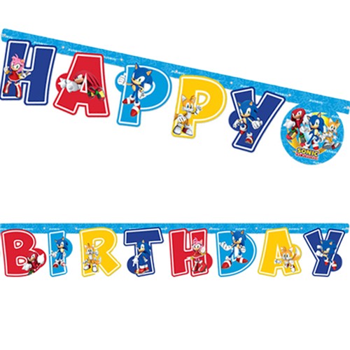 Sonic Boom Happy Birthday Yazısı 210 cm, fiyatı
