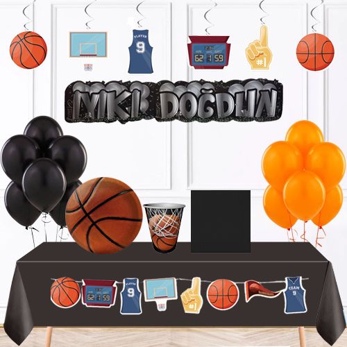 Basketbol Doğum Günü Parti Seti 8 Kişilik, fiyatı