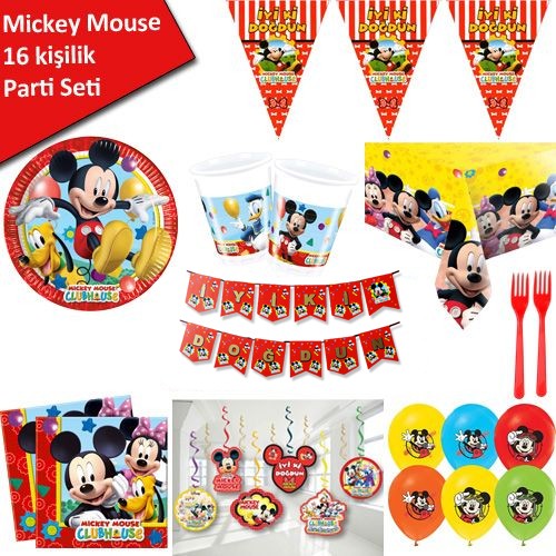 Mickey Mouse Ekonomik Parti Seti (16 Kişilik), fiyatı