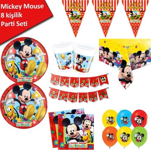 Mickey Mouse Ekonomik Parti Seti (8 Kişilik), fiyatı