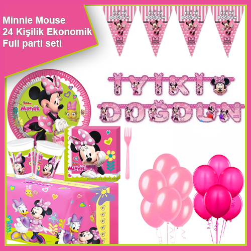 Minnie Mouse Helpers Ekonomik Parti Seti 24 Kişilik, fiyatı