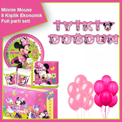 Minnie Mouse Helpers Ekonomik Parti Seti 8 Kişilik, fiyatı