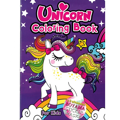 Unicorn Boyama Kitabı Stickerlı (16 Sayfa), fiyatı