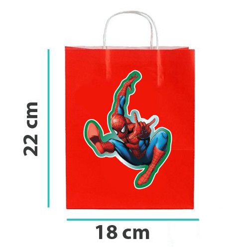 Spiderman Hediye Çantası 1 adet 18x22, fiyatı