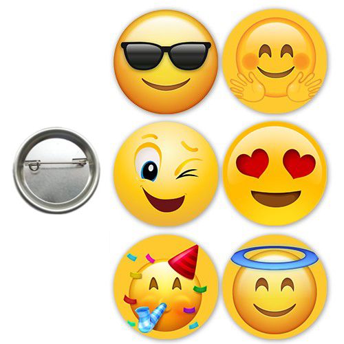 Gülenyüz Parti Rozeti Emoji 6 adet, fiyatı