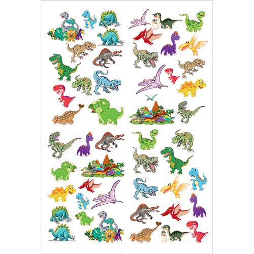 Dinozor Temalı Sticker 33*48 cm, fiyatı