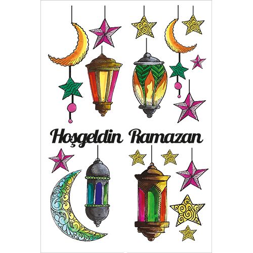 Hoş Geldin Ramazan Sticker 33*48 cm, fiyatı