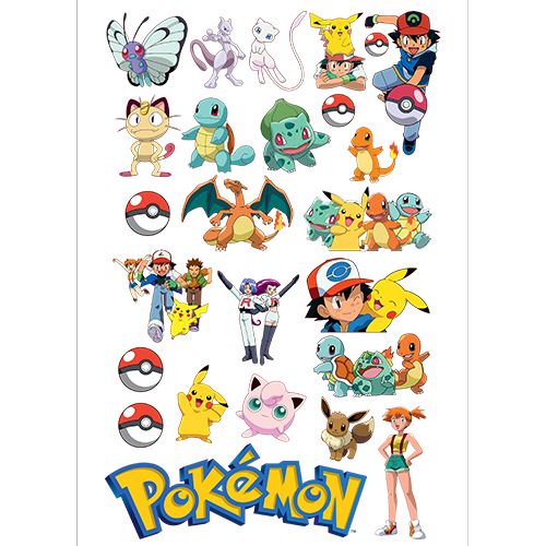 Pokemon Sticker 33*48 cm, fiyatı
