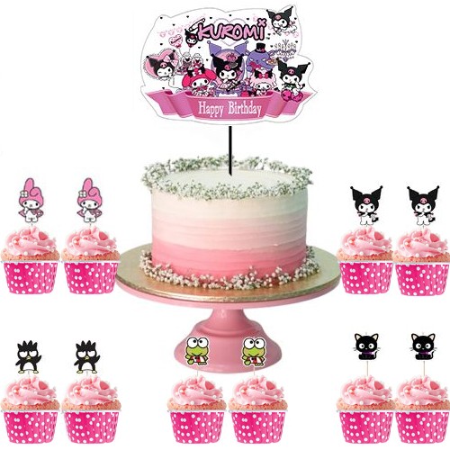 Kuromi Cake Topper Set, fiyatı