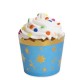 Mavi Üzeri Yıldız Gold Varaklı Muffin Kek Kapsülü 12 adet, fiyatı