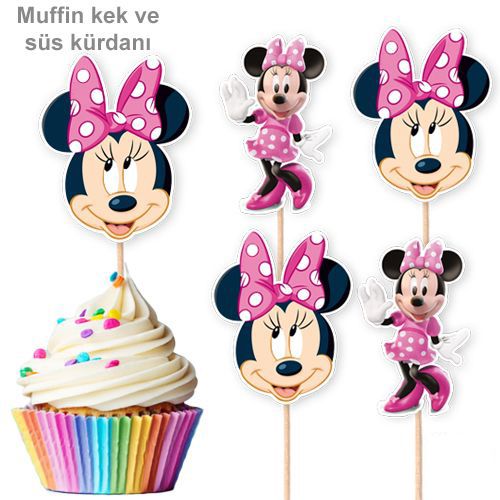 Minnie Mouse Şekilli Kürdan 10 Adet, fiyatı