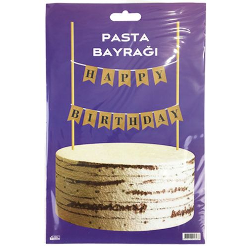 Happy Birthday Pasta Bayrağı Kraft, fiyatı