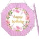 Happy Birthday Çiçekli Pinyata 42 cm + Sopası, fiyatı