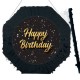 Happy Birthday Siyah Gold Pinyata 42 cm + Sopası, fiyatı