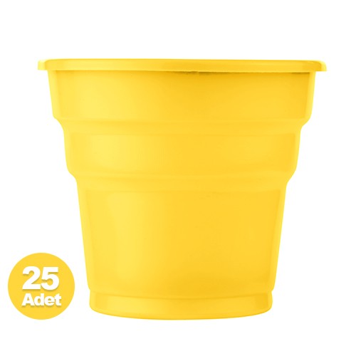 Sarı Plastik Bardak Lüks (25 adet), fiyatı